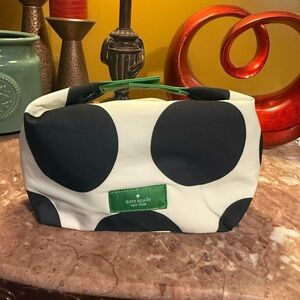 Kate Spade Black and White Polka Dot Pouch
